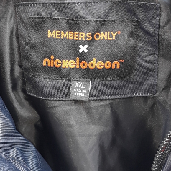 RARE Members Only X SpongeBob Nickelodeon iconic Puffer Jacket Black Size XXL - Picture 4 of 8